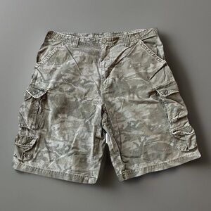 NOBO Shorts Men 38 Cargo Utiliy Cotton Pocket Loose Fit Camouflage Vintage